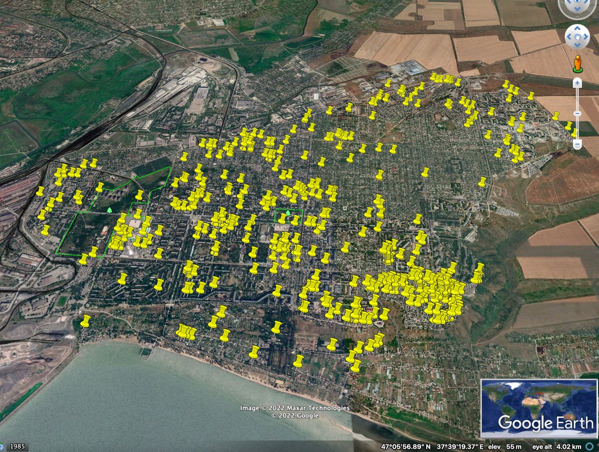 Карта мариуполя спутник