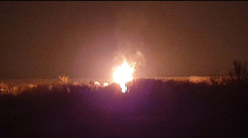 انفجار في خط أنابيب الغاز الطبيعي بالقرب من لوتوهين