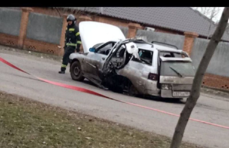 El vehículo, perteneciente al colaborador local Valntyna Mamai, ha explotado en Berdiansk