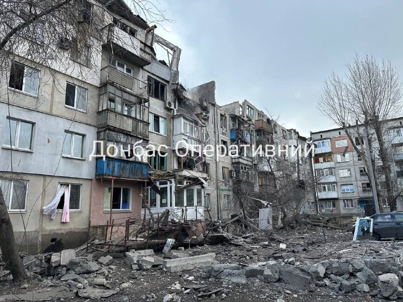 موشک روسی به یک ساختمان مسکونی در پوکروفسک اصابت کرد