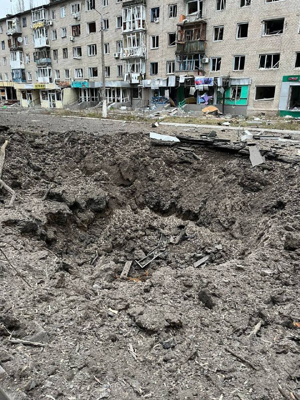 俄罗斯空袭后 Avdiivka 的破坏