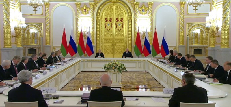 Putin y Lukashenka celebran una reunión del Consejo Supremo de Estado del Estado de la Unión
