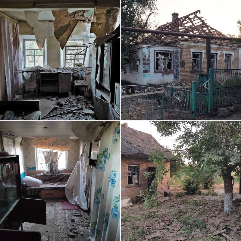 Armata rusă a bombardat comunitatea Myrivka din districtul Nikopol de două ori peste noapte