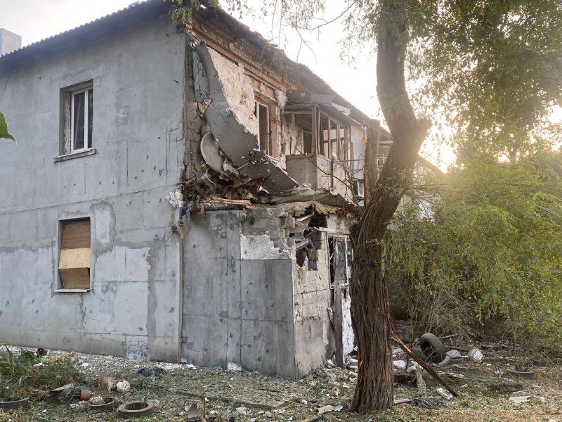 Russische artillerie bombardeerde de wijk Nikopol van de ene op de andere dag