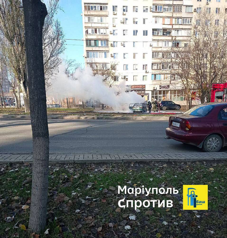 Автомобил на окупационна полиция беше взривен в Мариупол
