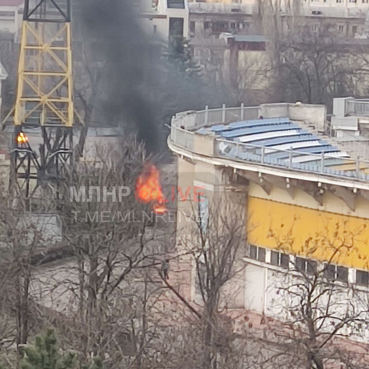 Un vehicle va explotar al centre de Luhansk