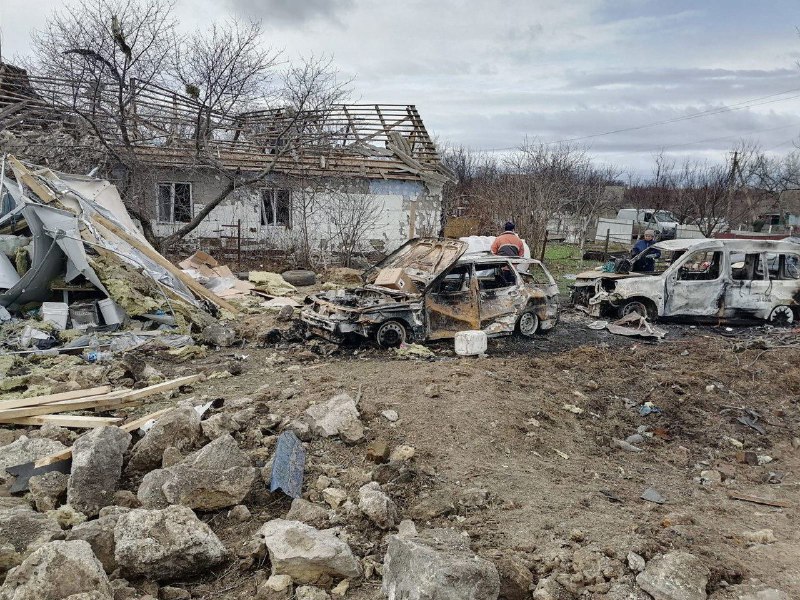 Оштећења у Тјахинки као последица руског гранатирања