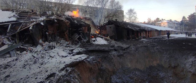 Danys a Shostka de la regió de Sumy com a conseqüència dels atacs de míssils russos