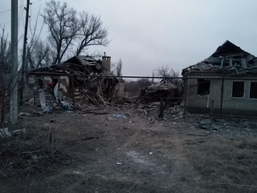 7 cases danyades com a conseqüència dels bombardejos russos a Myrnohrad durant la nit