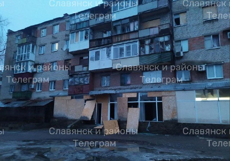Գիշերվա ընթացքում ռուսական հրթիռային հարվածի հետևանքով Սլովյանսկում ավերվել է
