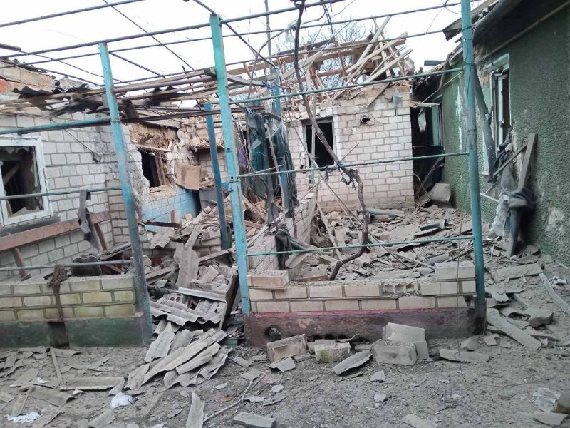 Chersono srities Veleteneske kaime sunaikinimas dėl apšaudymo