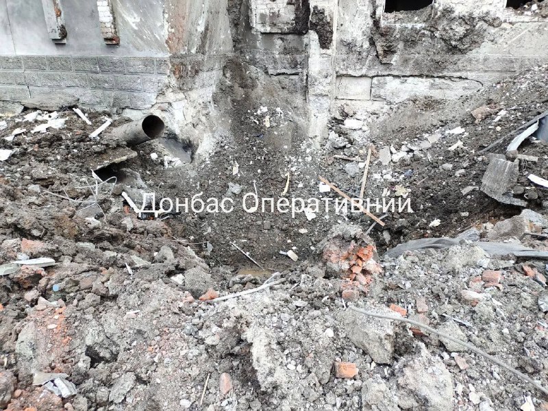 Schade in Pokrovsk als gevolg van Russische raketaanval