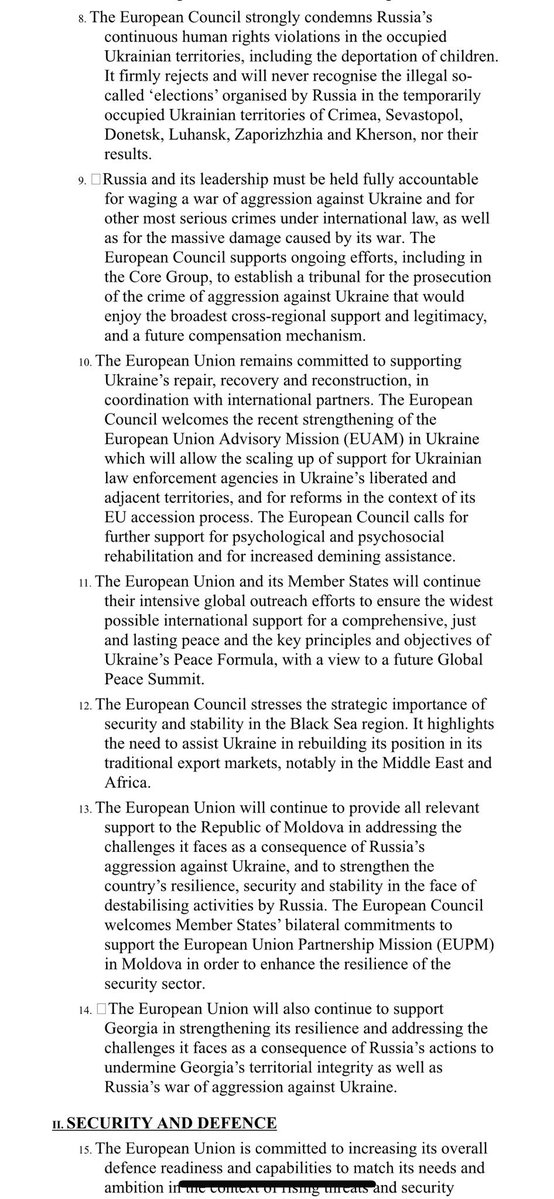 Și iată concluziile summitului EUCO privind Ucraina: