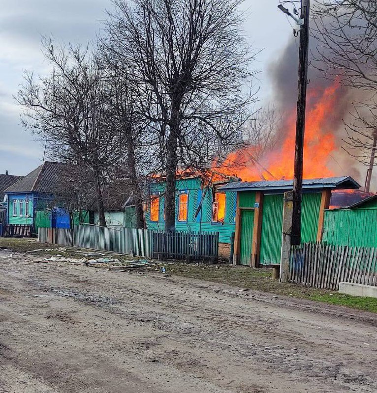 Последице гранатирања села Коровјаковка у Курској области