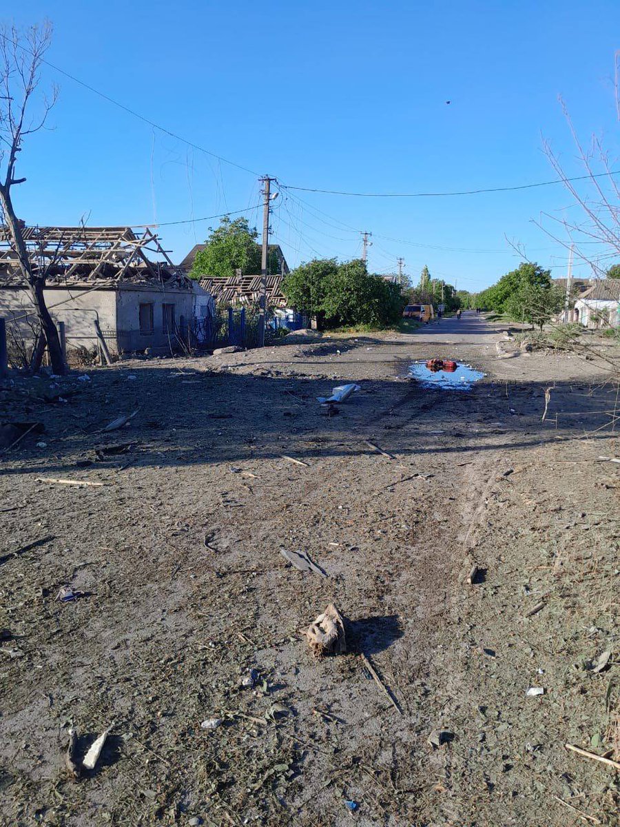 1 person skadades till följd av rysk beskjutning i Bilozerka i Kherson-regionen