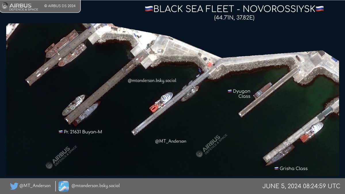 Russian Black Sea Fleet deployed almost all vessels out of the Novorossiysk naval base