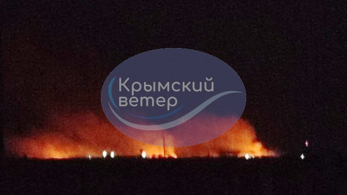Brand rapporterades i Vitino, nära ockuperade Yevpatoriya