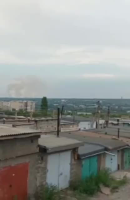 Smoke is rising over Luhansk