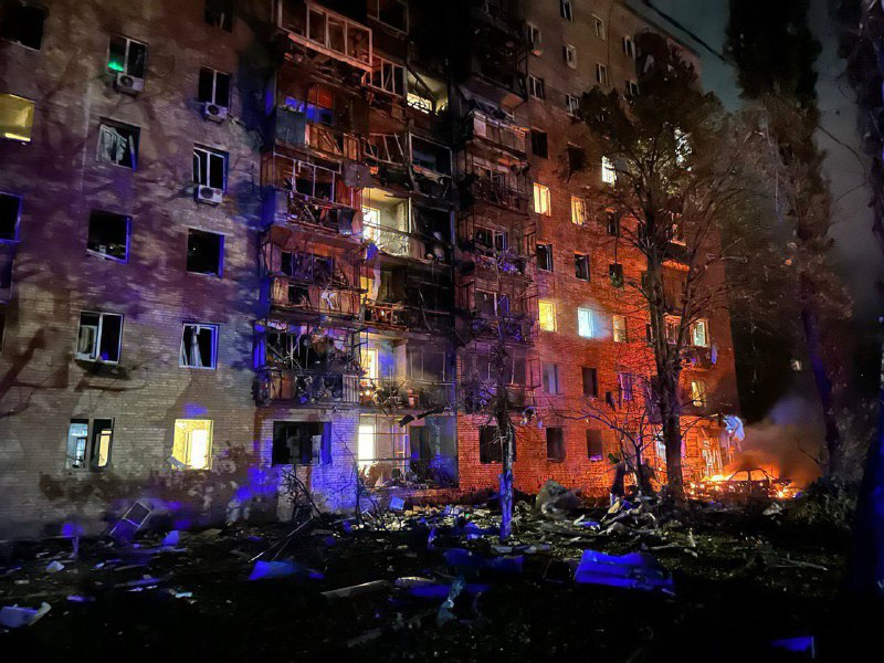 Residential house damaged in Kursk