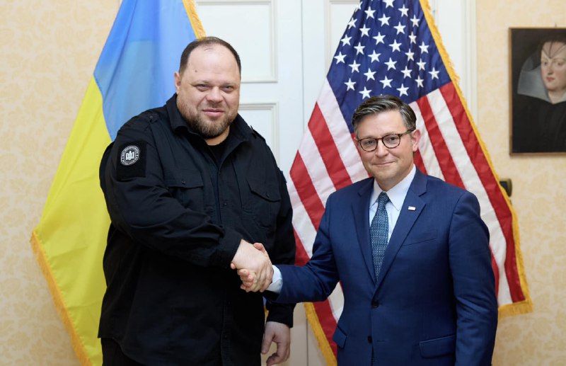 Speaker of the Ukrainian Parliament Ruslan Stefanchuk met with Speaker of the United States House of Representatives Mike Johnson and discussed the lifting of restrictions on Ukraine's strikes deep into Russian territory