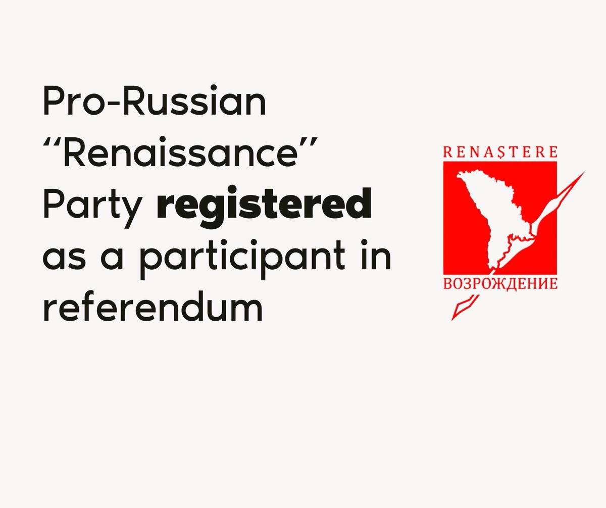 Prorosyjska Partia „Renaissance, powiązana z uciekającym oligarchą Ilanem Shorem, zarejestrowała się jako uczestnik referendum. Partia będzie promować opcję głosowania „NIE w referendum dotyczącym integracji europejskiej Mołdawii