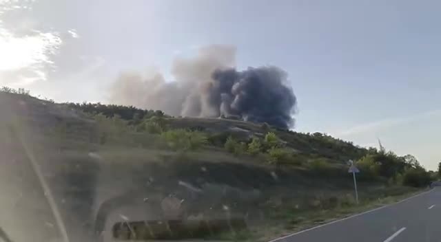 Brand vid bränsledepån i Volokonovsky-distriktet i Belgorod-regionen