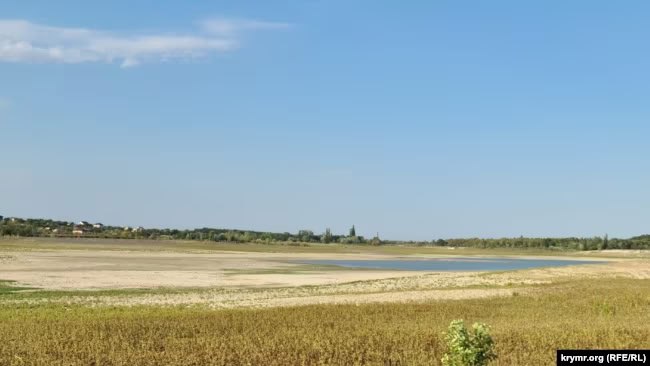 Er is geen bruikbare hoeveelheid water meer over in het Taigan-reservoir op de bezette Krim