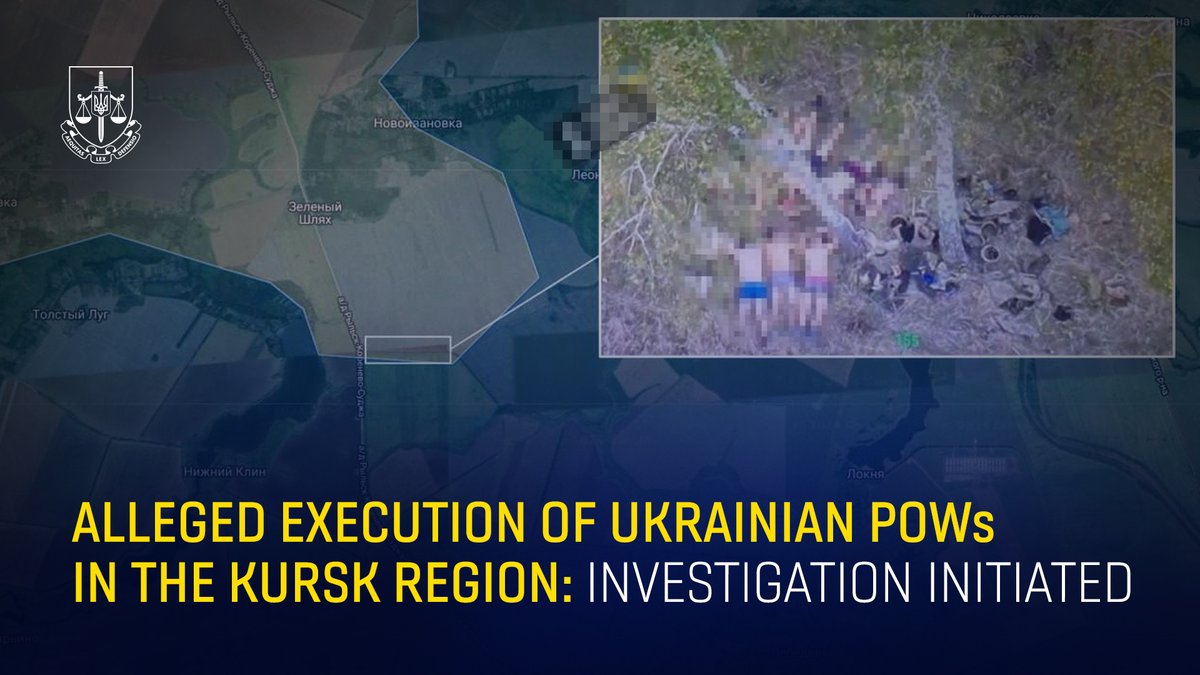 Ukrayna Başsavcısı: .@GP_Ukraine, Kursk bölgesinde dokuz Ukraynalı savaş esirinin infaz edildiği iddiasıyla ilgili soruşturma başlattı