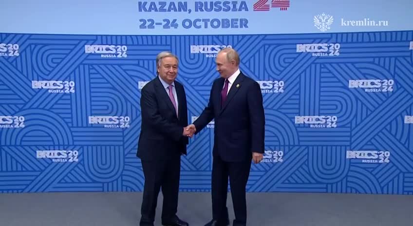 Putin und UN-Generalsekretär Guterres trafen sich in Kasan im geschlossenen Kreis