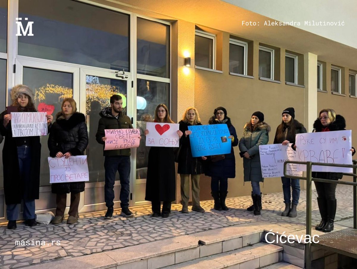 Ćićevac, January 19; Ćićevac has a population of 3,500, yesterday's protest would be equivalent to 150,000 in Belgrade. Photo: Aleksandra Milutinović