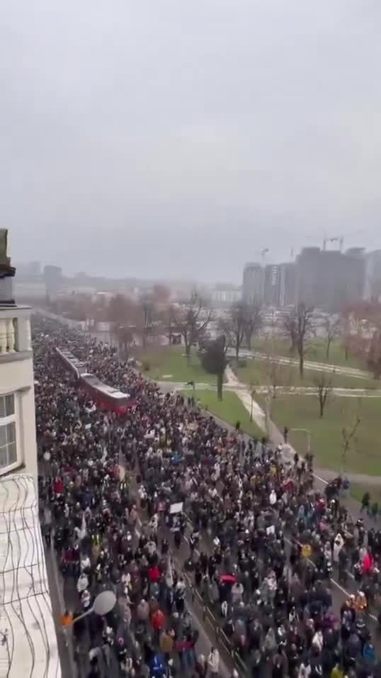 Des flots de manifestants anti-Vucic se joignent aujourd'hui à la grève générale dans toute la Serbie