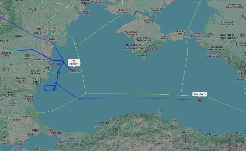 French Dassault Mirage 2000 jets and Beechcraft350ER/ALSR VADOR aircraft patrolling Black Sea today