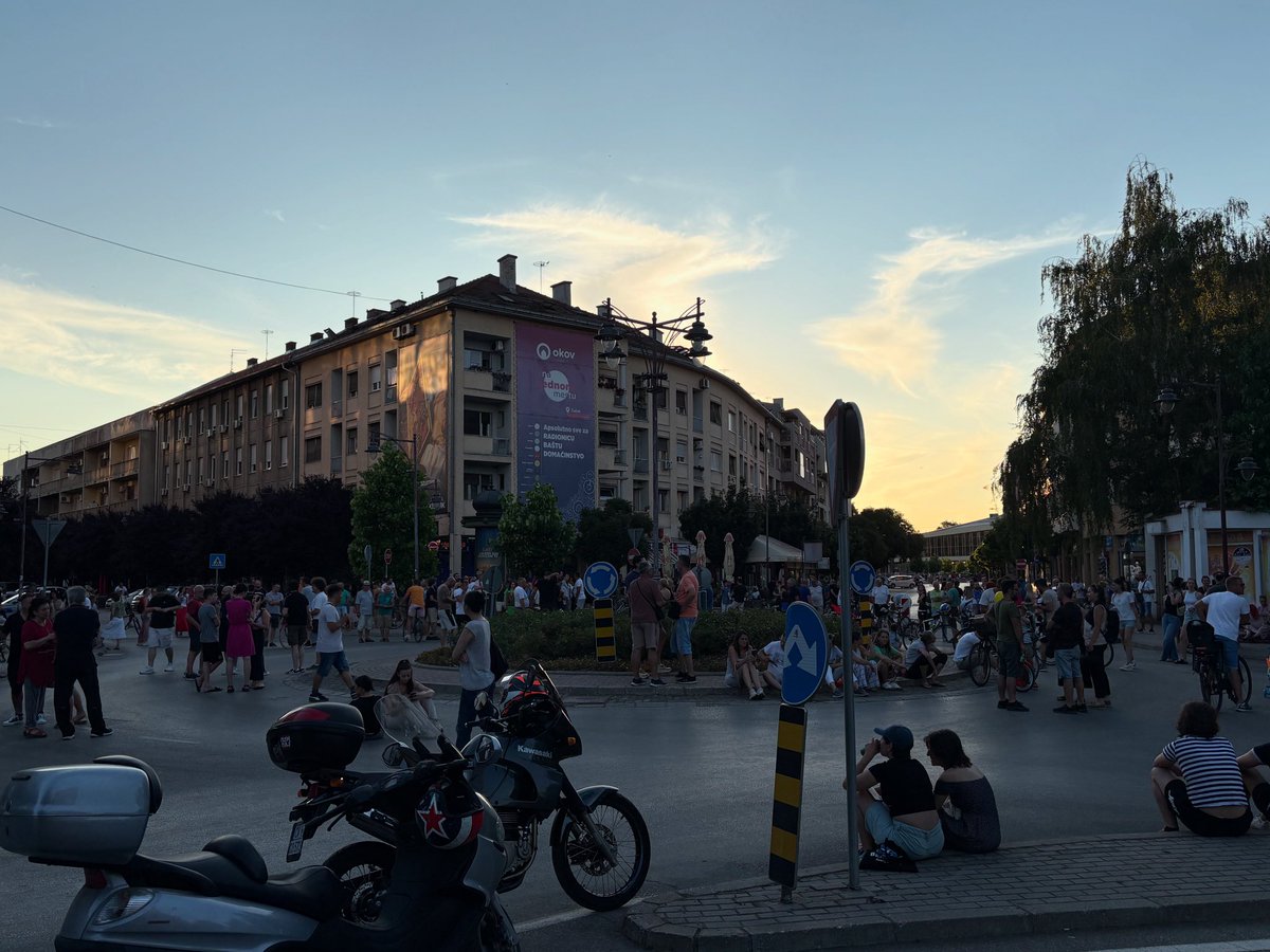 Čačak is op 4 plaatsen geblokkeerd: de Lidl-rotonde, Solid, Car Lazara en Maxi.