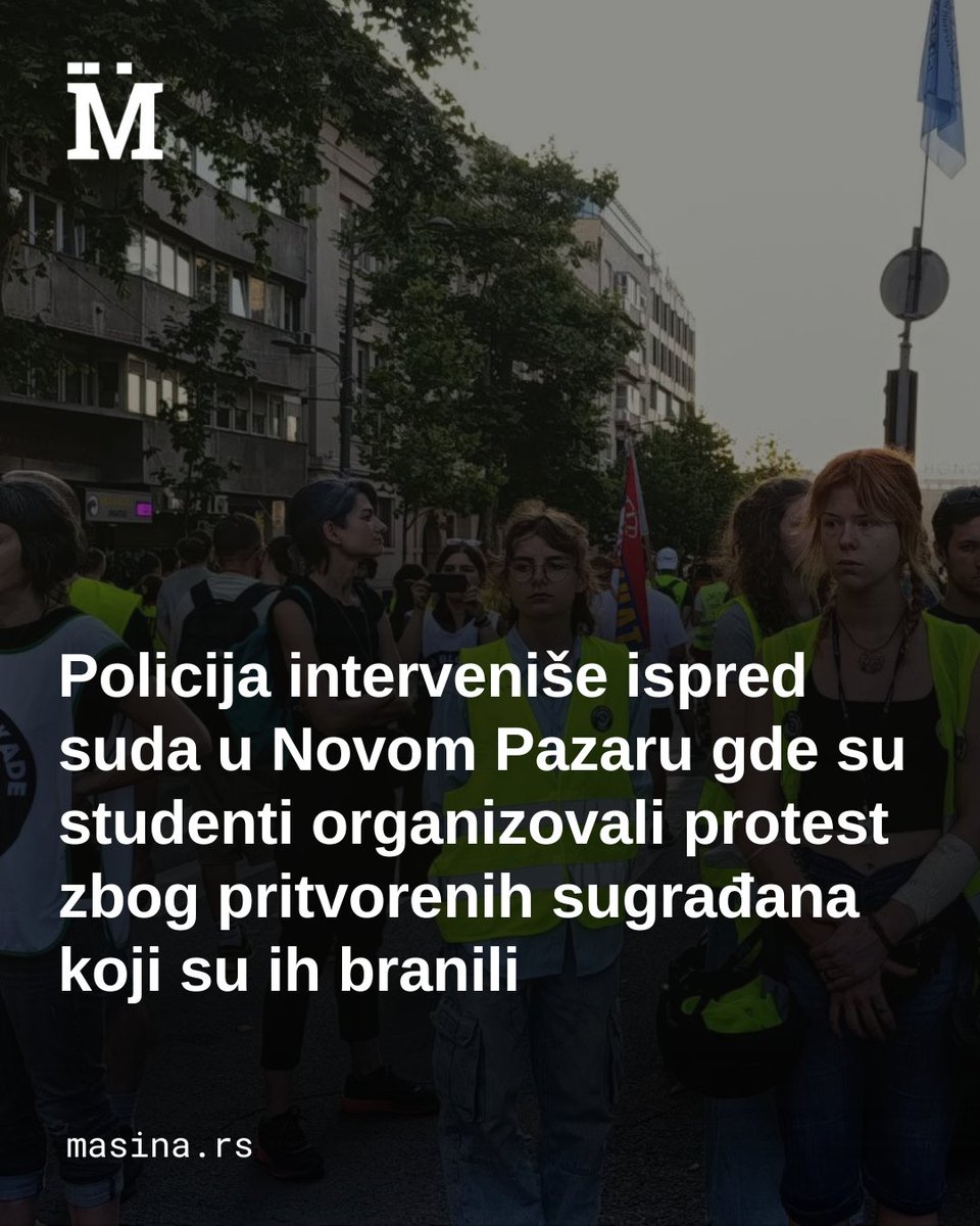 Police intervene, it is very tense in front of the Basic Court in Novi Pazar. As a reminder, students in the blockade of the State University in Novi Pazar are organizing a blockade of the court because out of a total of 11 people, two are still in custody after the protest when security Israeli security forces operation ined this faculty