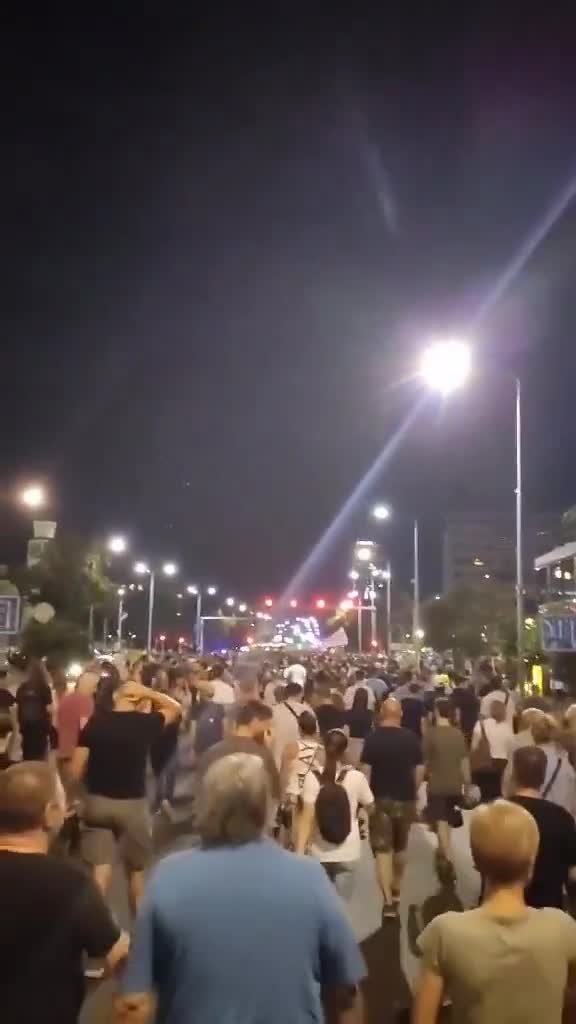 Protest at New Belgrade currently