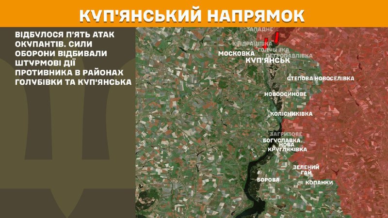 At Kupyansk direction clashes yesterday near Holubivka and Kupyansk, - General Staff of Armed Forces of Ukraine reports