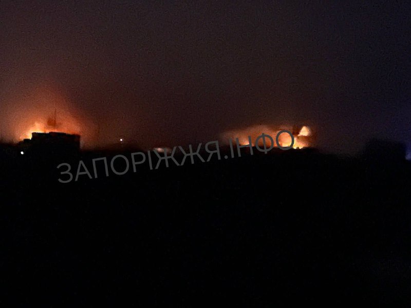 Several fires reported in Zaporizhzhia after missile strikes