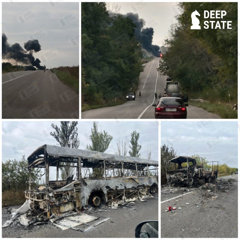 روس‌ها با پهپادهای FPV در مسیر اسلاویانسک-ایزیوم خسارت آتش‌سوزی ایجاد کردند - DeepState