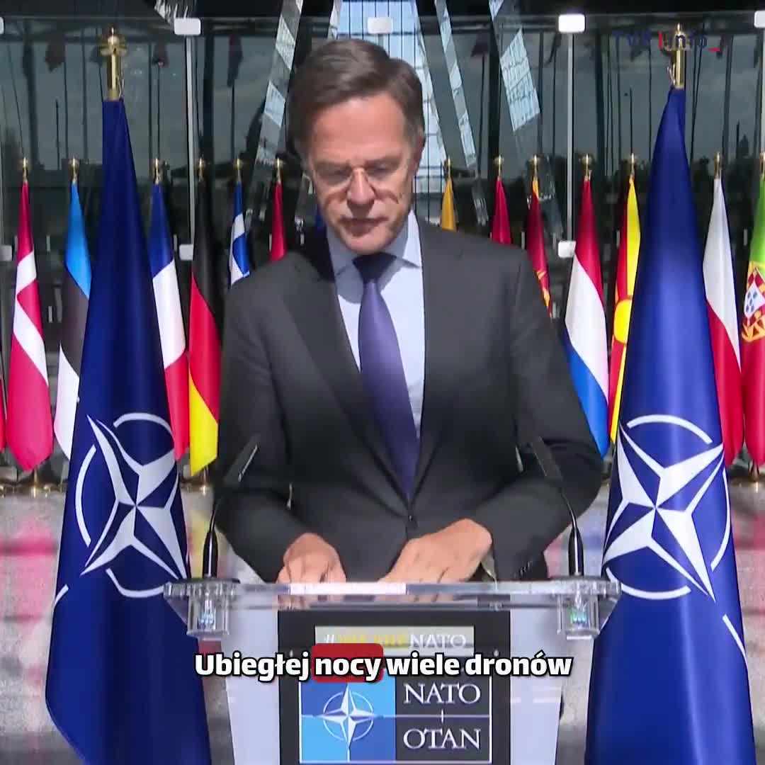 Er waren meerdere bondgenoten bij betrokken, waaronder Poolse F-16's, Nederlandse F-35's, Italiaanse T-Rex's en Duitse systemen, - @SecGenNATO over de nachtelijke Russische droneaanval op Polen