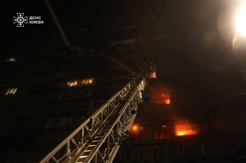 ۹ نفر در حمله پهپادی در کی‌یف زخمی شدند