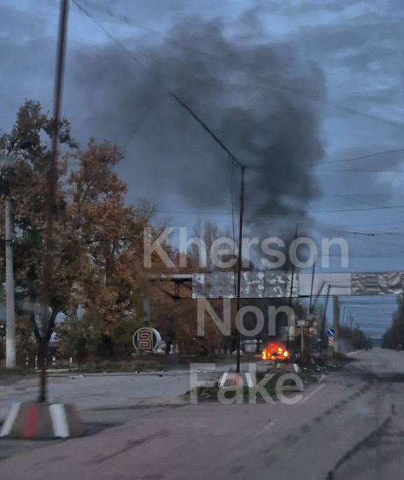 Drone attacked a car in Dniprovsky district of Kherson