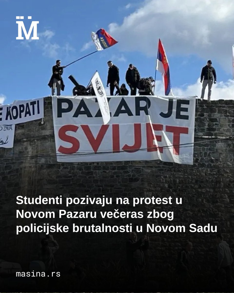 Students of the State University of Novi Pazar (DUNP) are calling for a protest in this city tonight from 6:30 p.m. They state that during yesterday's protest in Novi Sad in support of transporter Milomir Jaćimović, four DUNP students were seriously injured