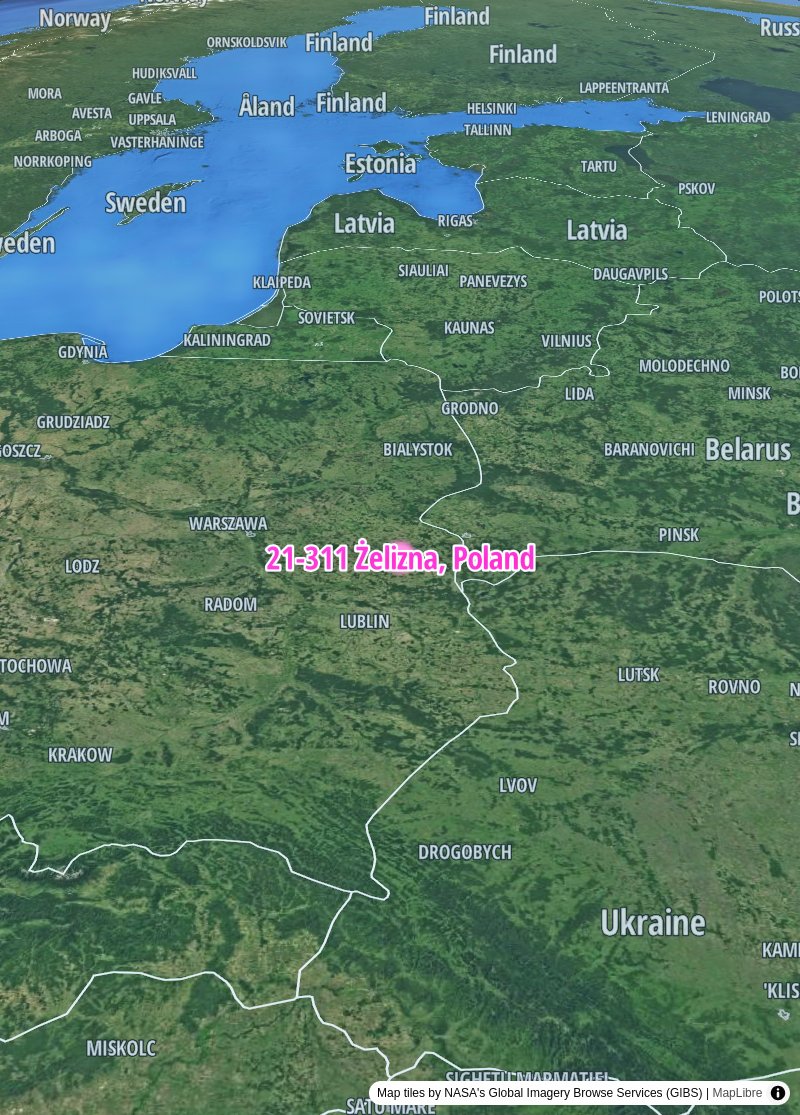 De Poolse autoriteiten onderzoeken een locatie in Żelizna, in de woiwodschap Lubusz, nadat een man tijdens een boswandeling drone-achtige brokstukken had gezien. De politie, bijgestaan door de militaire gendarmerie en het openbaar ministerie, heeft het gebied na de vondst beveiligd.