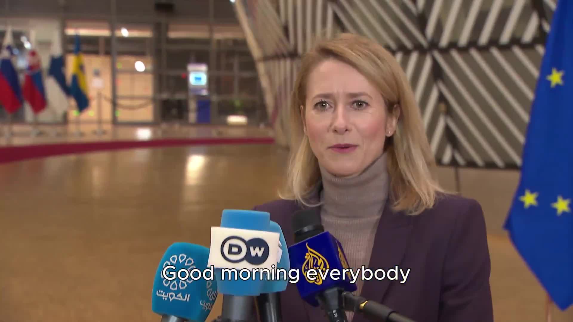 Kaja Kallas: De Donbas is niet Poetins einddoel. Als hij het gebied krijgt, zal hij meer eisen. Dat weten we uit de geschiedenis en daar moeten we van leren.