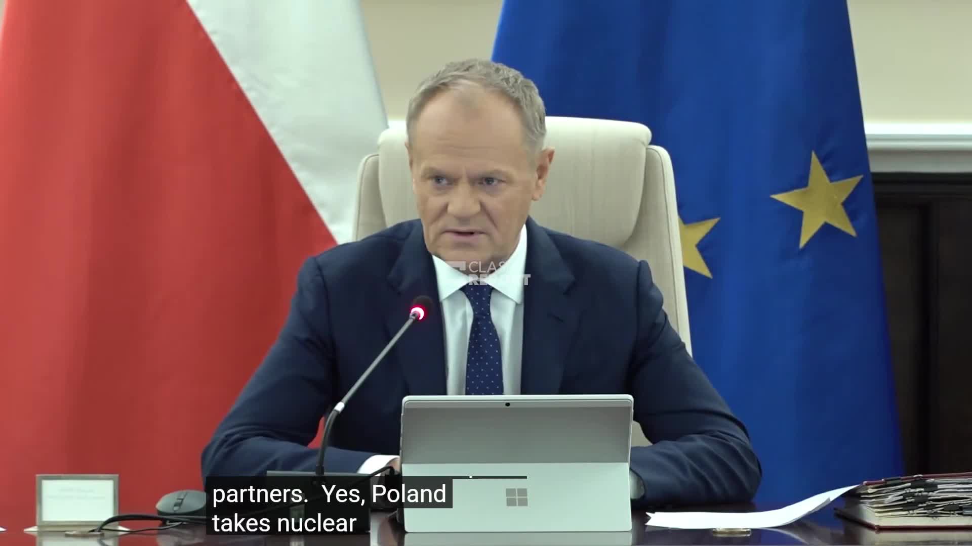 Polonya Başbakanı Tusk: Polonya, askeri bağlamda nükleer güvenlik söz konusu olduğunda pasif kalmak istemiyor. Gelecekte Polonya'yı bu alanda mümkün olduğunca özerkliğe hazırlamaya çalışacağız.