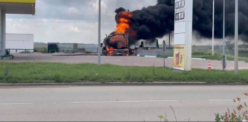 Atak drona na stację paliw w Skadowsku