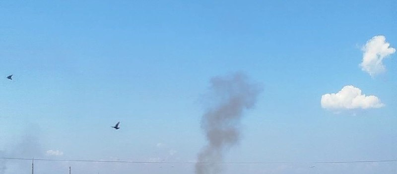 Smoke is rising in Zaporizhzhia after airstrike