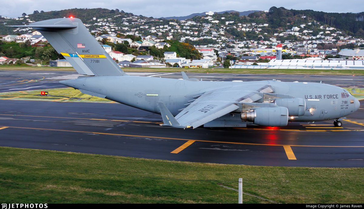 Een C-17 Globemaster III van de Amerikaanse luchtmacht is vandaag in Moskou geland, doel onbekend.