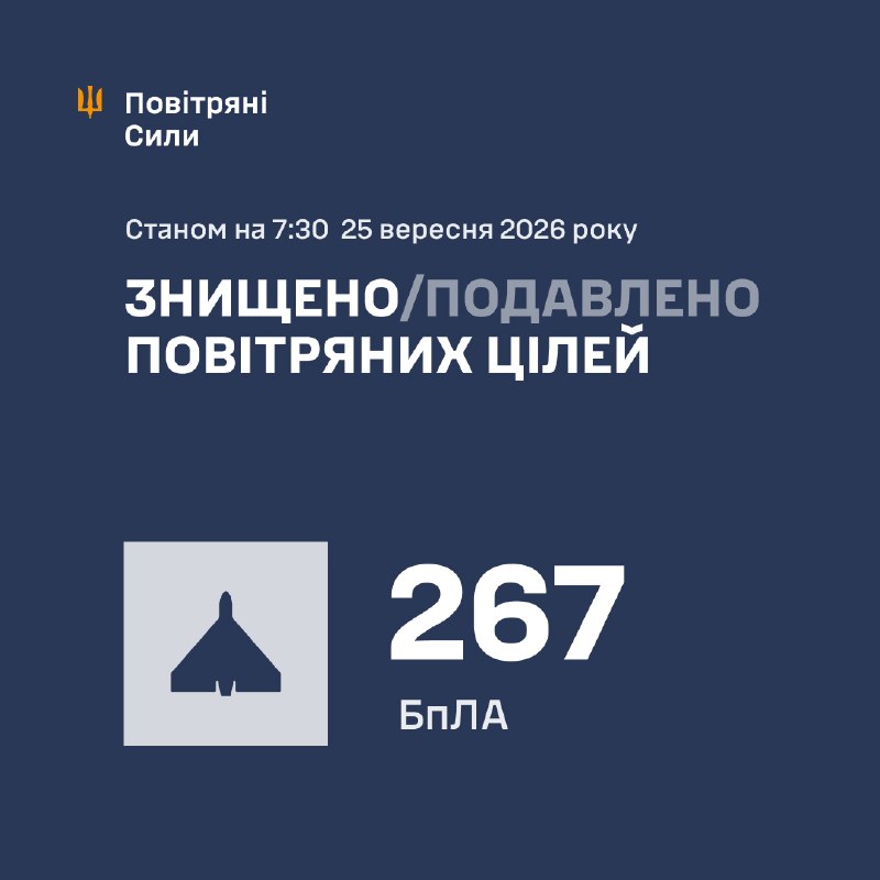 Overnight Russia launched 295 strike drones of different types, - Ukrainian Air Force