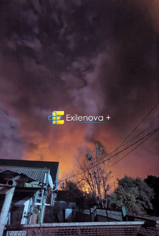 Ilsky oil refinery is on fire after attack